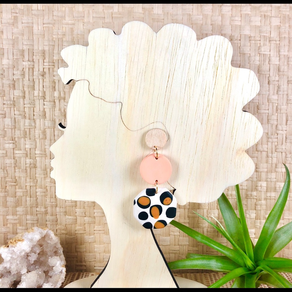 Animal Print Dangle Earrings